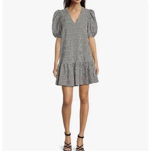 Calvin Klein black & white gingham dress 12